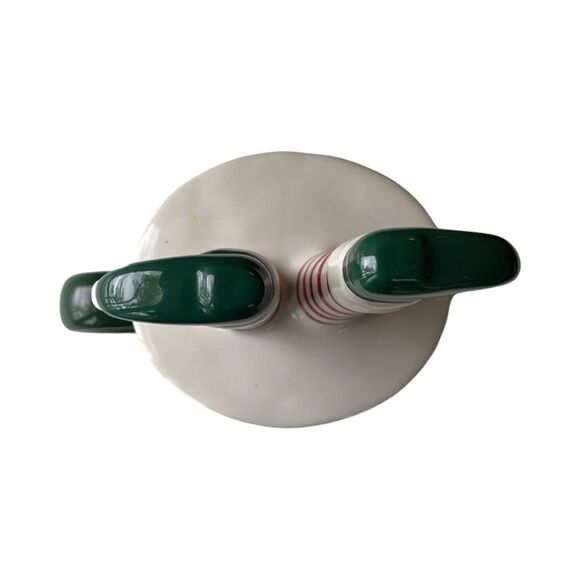 Rae Dunn Christmas SANTA'S ELF Mug with Figural Topper Lid Green Ceramic NIP - Picture 12 of 13